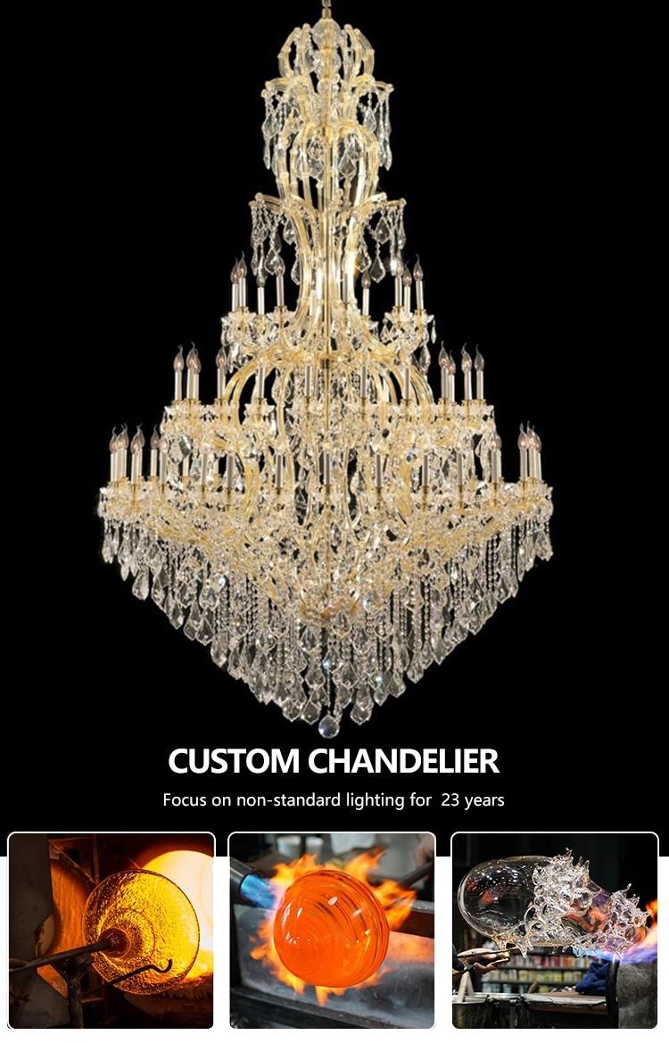 Luxury Pendant Light Gold LED Hanging Lights Home Modern K9 Crystal Chandelier