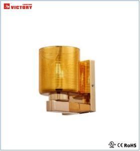 Ce Approval Simplism Decorative Hotel Gold Glass Wall Light