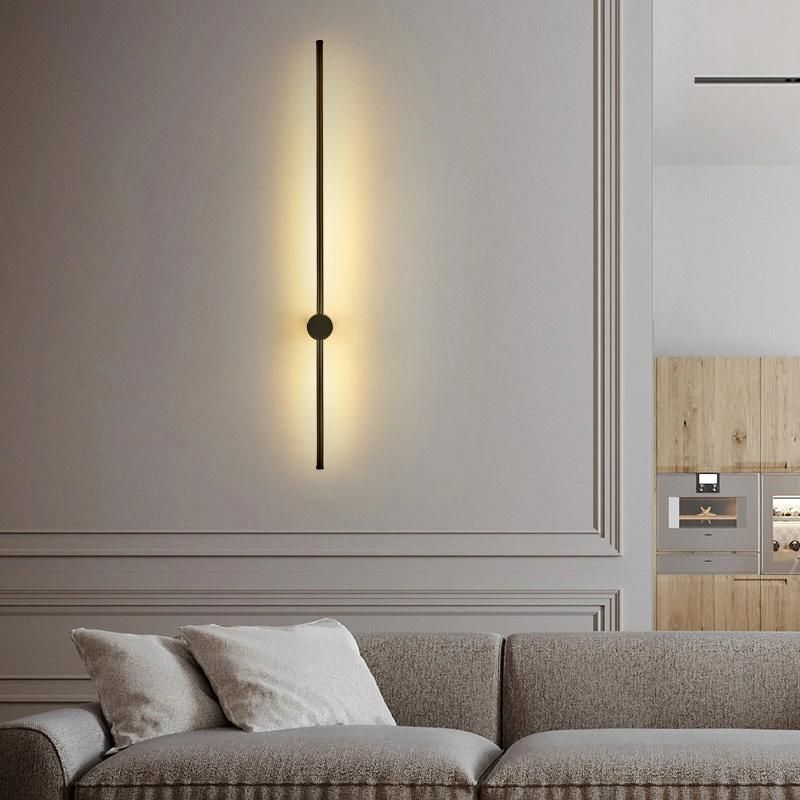 Long LED Wall Lamp Bedroom Bedside Lamp Simple Nordic Living Room Lighting