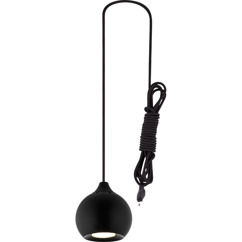 Nordic Modren Industrial One-Light Adjustable Mini Pendant with Simple Attractive Almond Ball LED Halogen GU10 Bulb Dia12 Window Pendant Light Finish Sand Black