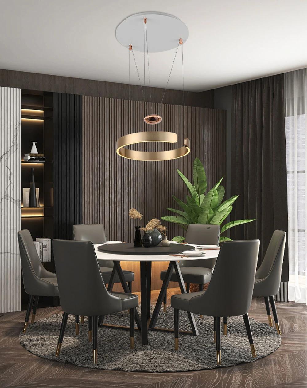 LED Indoor Decorative Mito Modern Pendant Hanging Chandelier Ring Living Room Hotel Bar Restaurant Light