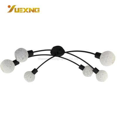 Nordic Style Black White Metal Base Iron E14 Socket Max 40W LED Ceiling Light for Home