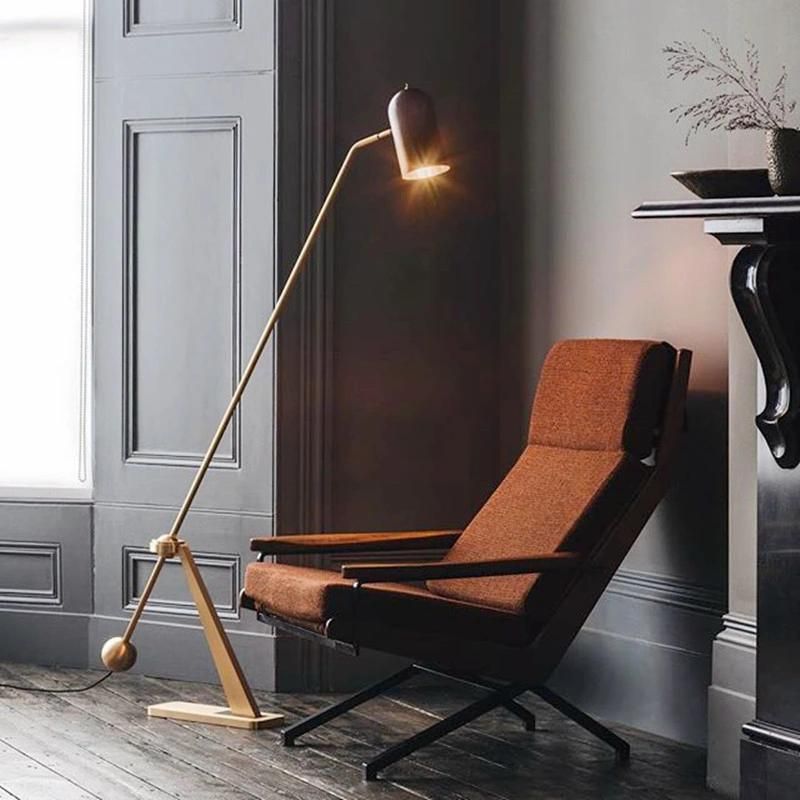 Modern Metal Brass Floor Lamp Living Room Bedroom Beside Gold Floor Lamp (WH-MFL-182)