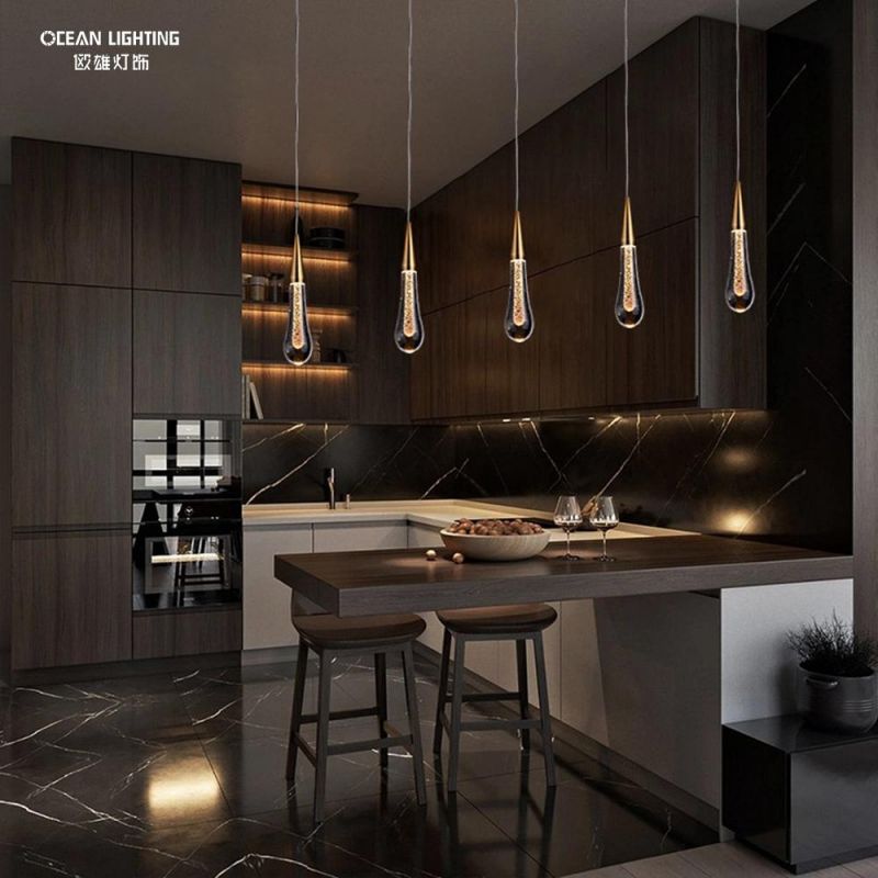 Ocean Lighting Dining Lamp Hanging Bubble Crystal Single Customized Drope Pendant Light