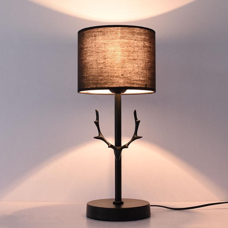 LED Antler Table Lamp Nordic Dimmable Desk Lamp Bedroom Bedside Hotel Black Study Lamp (WH-VTB-27)