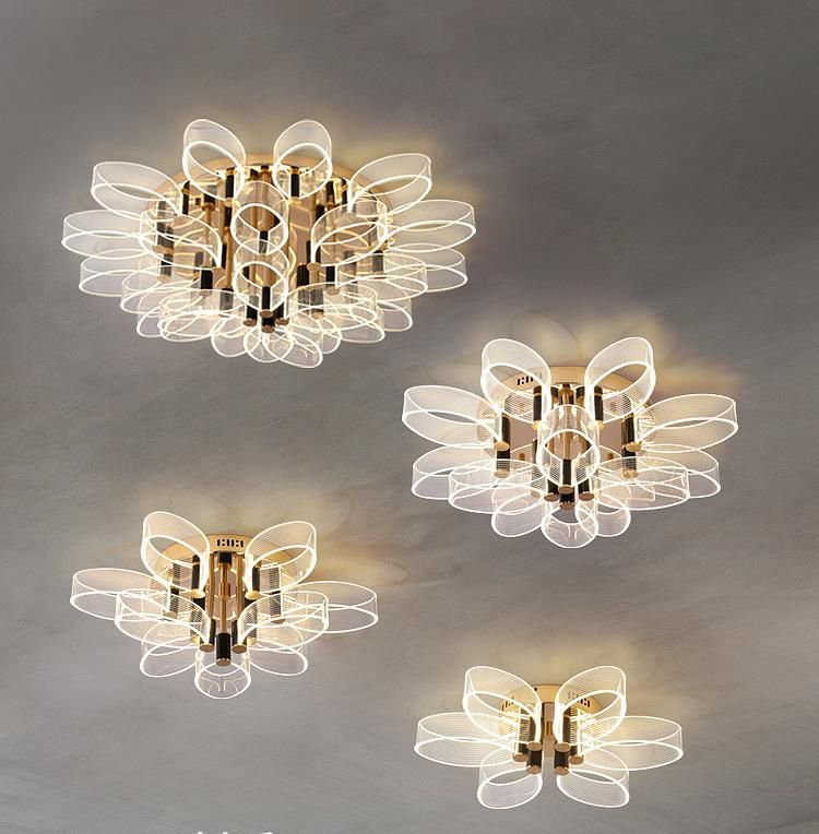 Modern Fashion Arylic Long Chandelier Decorate Light for Living Room