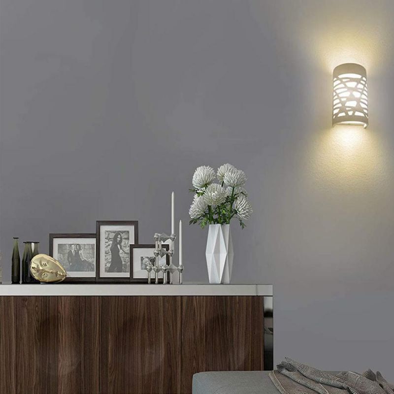 White Wall Sconce LED Wall Sconce Warm White Sconce Wall Lighting LED Wall Sconce Frosted Cover Bedroom Hallway Stairway Porch Office Hotel