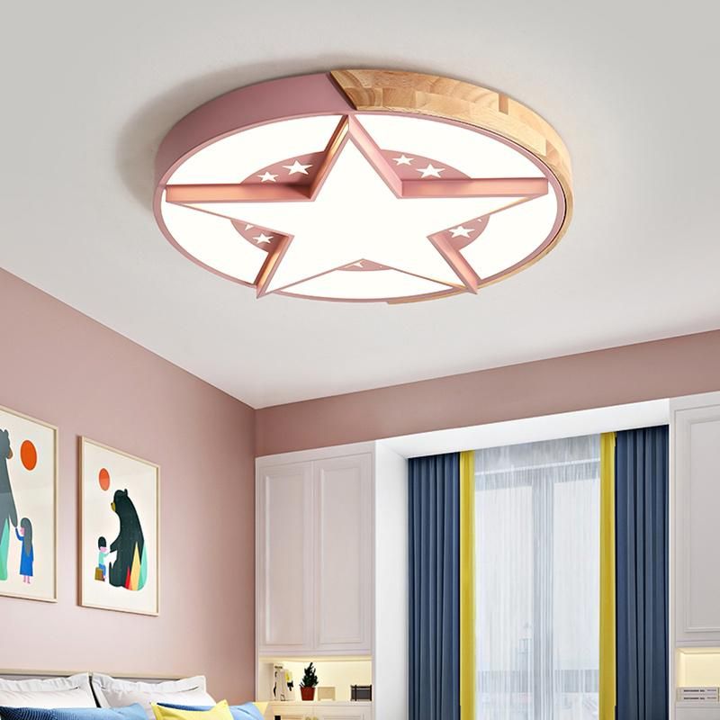 Modern Flush Mount Ceiling Light Boy Room Kids Room Stars Chandelier (WH-MA-173)