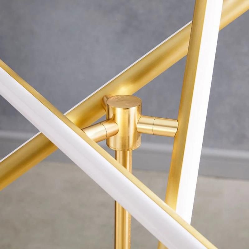 Gold Minimalist LED Floor Lamp Living Room Vertical Wrought Iron Lights Multi-Head Strip Design LED Lighting (WH-MFL-40)