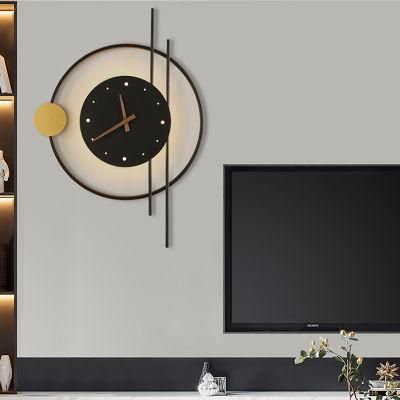 Clock Lamp Living Room Background Wall Decorative Light Art Personality Creative Wall Lamp