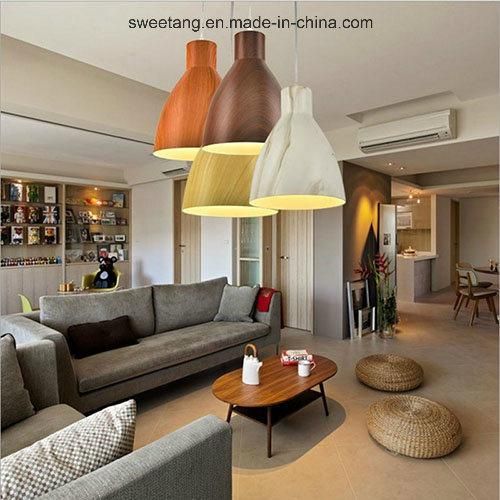 Modern Simple Indoor Lighting Pendant Lamp with Wood Color