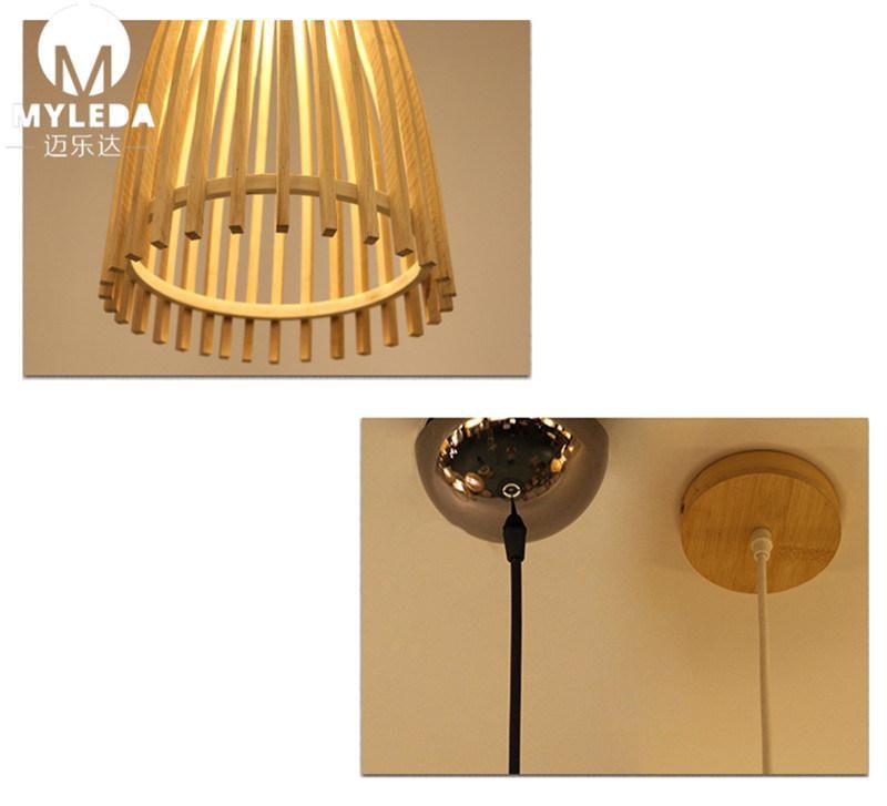 Industrial Style Loft Wood Pendant Chandelier Lighting Fixture