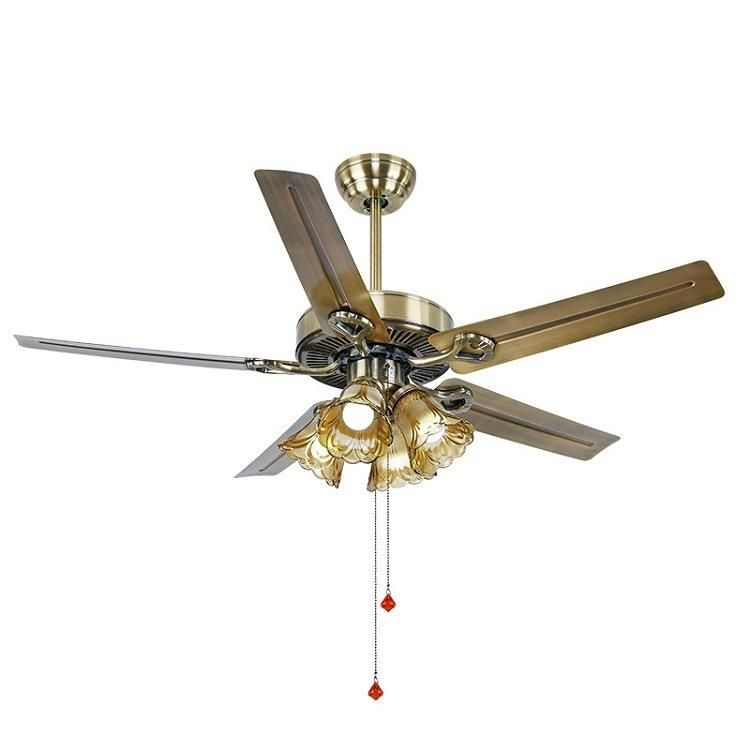 Fan Ceiling with Light Living Room Antique Dining Room Fans Ceiling Light 52inch Ceiling Fan European-Style Living Room Bedroom Lamp