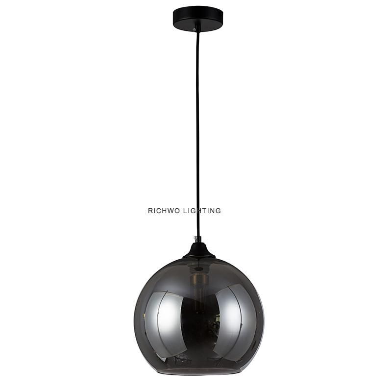 Modern Minimalist Light Luxury Dining Room Bedroom Single Head Round Glass Pendant Lighting Nordic Bedside Pendant Lamp