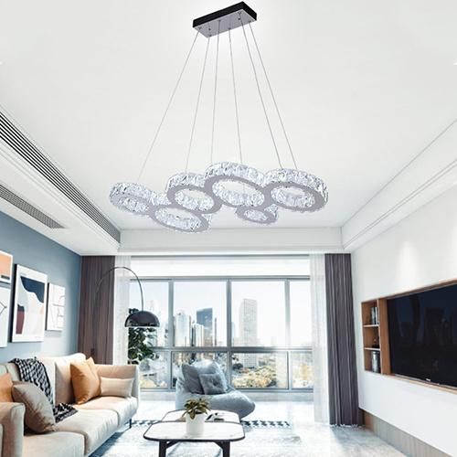 LED Crystal Pendant Light Modern Hanging Lighting for Indoor Decoration