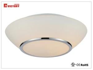 White Round Glass Decorative Hotel LED Ceiling Lighting