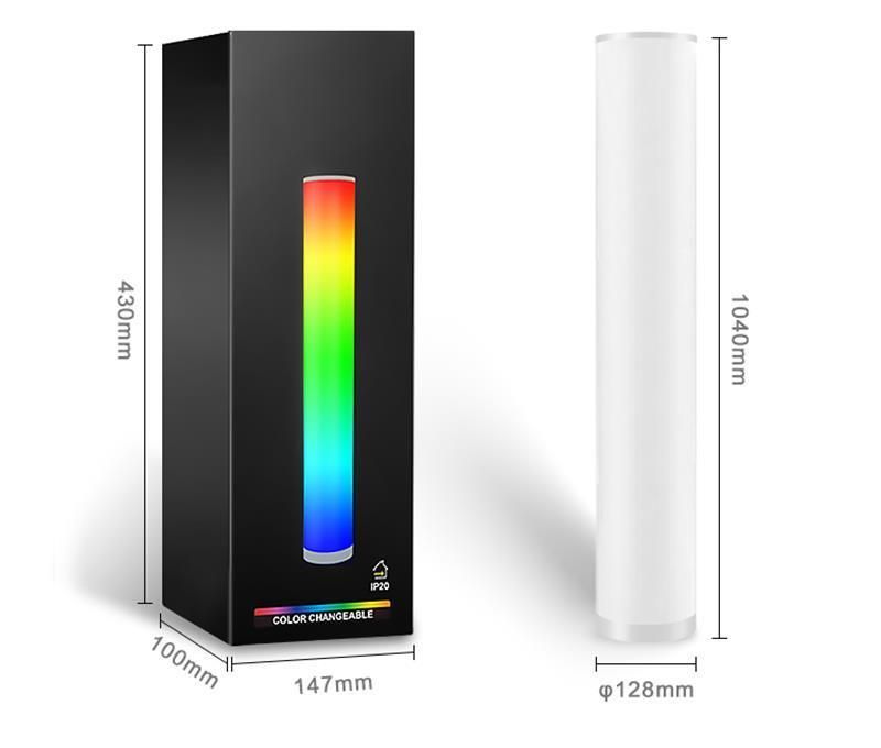 Remote Control Dimming RGB Smart Atmosphere Light Indoor Lighting LED Cylindrical Floor Lamp