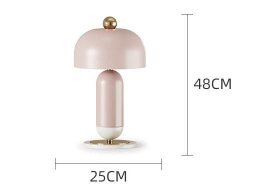 New Nordic Modern Pink Lovely Bedroom Bedside Lamp Designer Model Room Children′s Room Simple Decorative Lamp