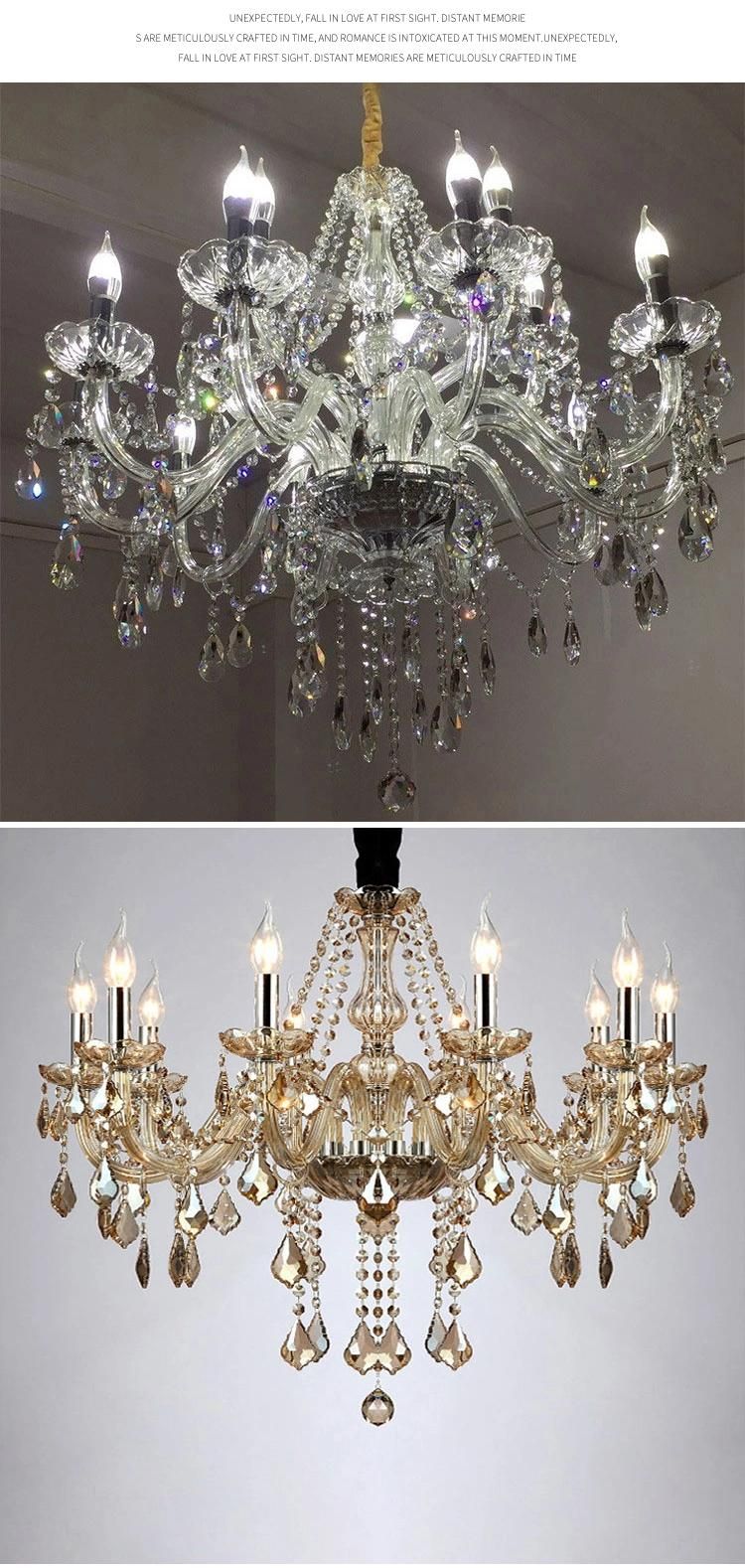 Modern Style Luxury Hotel Lobby Banquet Hall Villa Glass Crystal Custom Chandelier Light