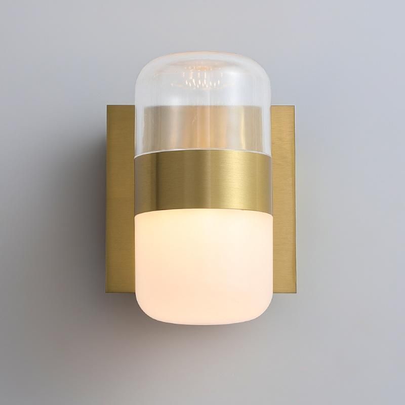 Simple Modern Bedroom Bedside Light Golden LED Mirror Headlamp Staircase Hallway Wall Lamp