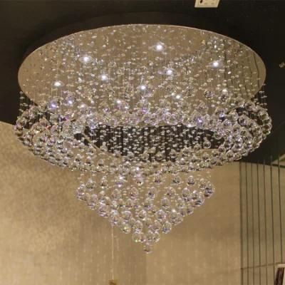 Large Flush Mount Crystal Ceiling Chandelier Lighting Fixtures for Indoor Home Decorative (WH-CA-19)