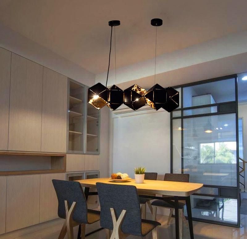 Decorative DIY Pendant Light with Black and Gold