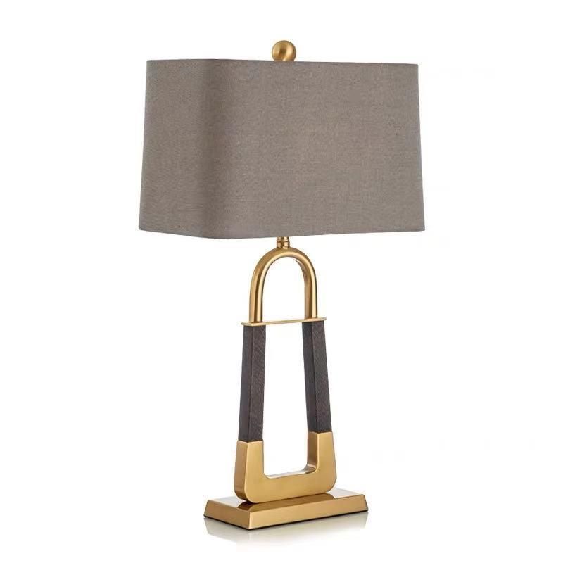 Nordic Lamp Modern Living Room Creative Iron Light Luxury Hotel Bedroom Bedside Table Lamp Simple Study Model Room Lamp