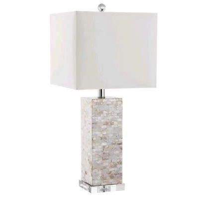 American Country Square Shell Table Lamp Simple Modern Model Room Creative Personality Living Room Bedside Lamp