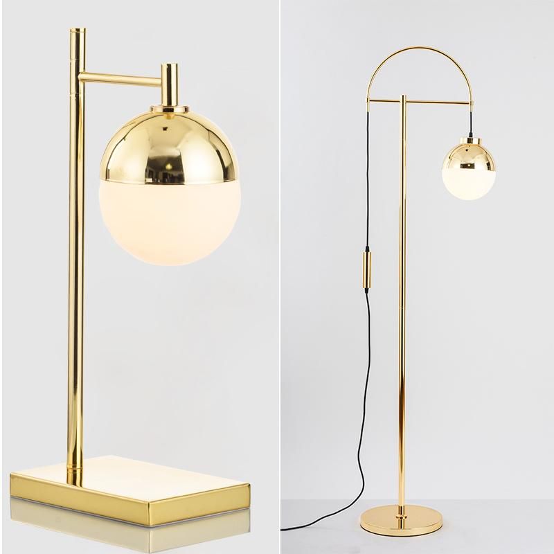 Building Materials Decoration Luxurious Golden Metal Ball LED Table Lamp for Hall, Lounge, Sitting Room Zf-Cl-029