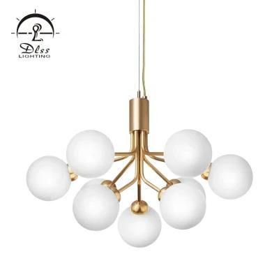 2020 Hot Sale Iron Glass E27 Pendant Lamp Chandelier