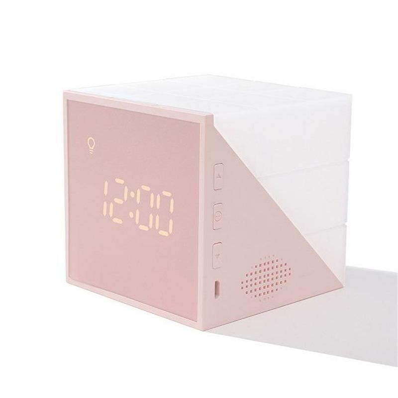 Colorful LED Small Night Light Alarm Clock Fashion Alarm Clock