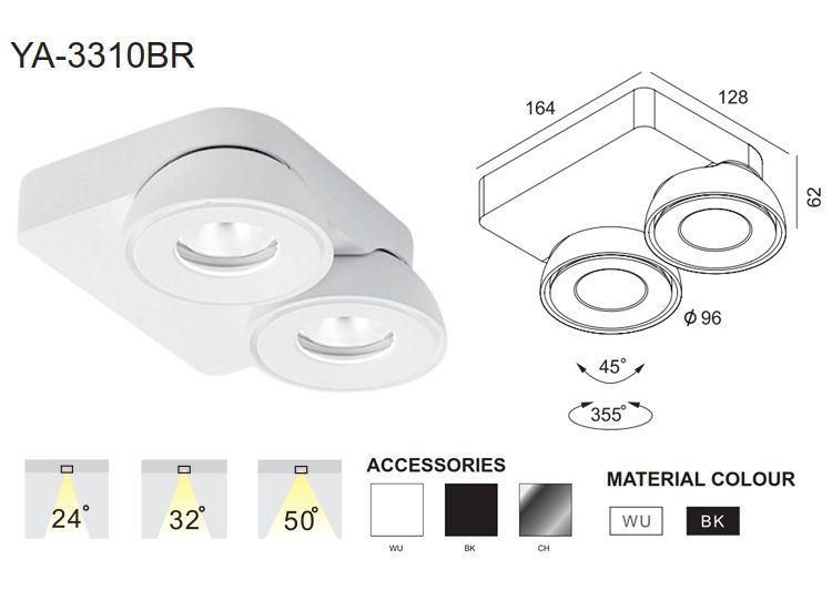 Made in China 13.9W Lighting Surface Mounted LED Ceiling Use for Home Office Building Downlight