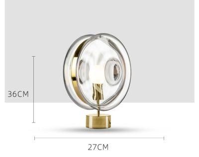 Post Modern Simple and Creative Glass Table Lamp Nordic Exhibition Hall Model Room Study Bedroom Living Room Bedside Table Lamp