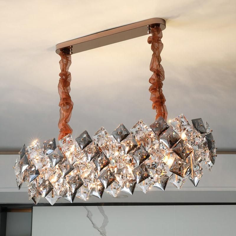 Modern Lighting Crystal LED Chandelier Lamp Living Room Hall Pendant Light