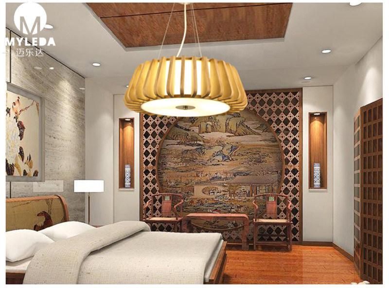 Handmade Bamboo Lampshade Pendant Chandelier Light for Home Restaurant Bar