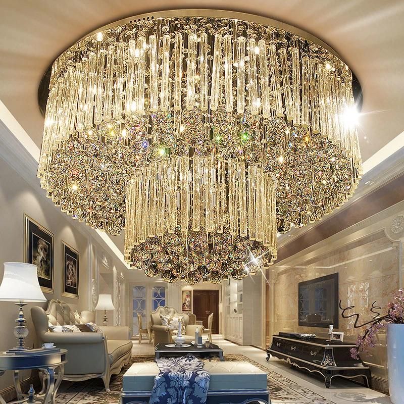 Luxury Crystal Lounge Ceiling Lights for Indroom Home Project Lighting Fixtures (WH-CA-08)