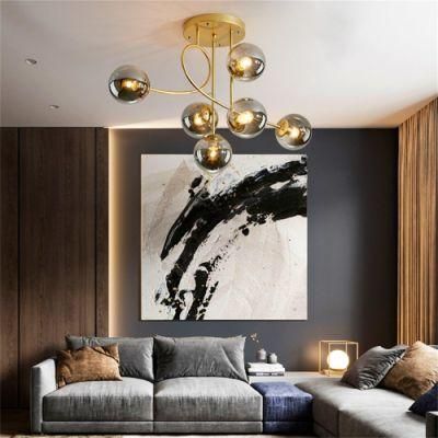 Modern LED Lights Glass Ball Lamps Nordic Hanging Light Bedroom pendant Lighting Living Room Bedroom Office Ceiling Chandelier