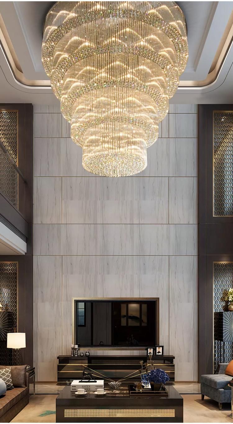 Luxury Modern Style Decoration Commercial Center Banquet Hall Custom LED Chandelier Lamp
