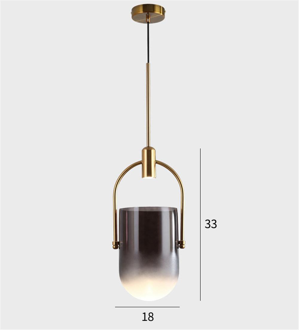 Metal Opal Glass Pendant Light for Dining Room