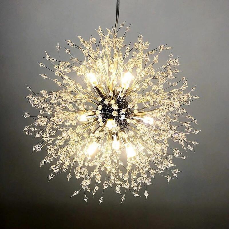 Modern Crystal LED G9 Dandelion Chandelier Lighting for Dining Room / Restaurant / Shops