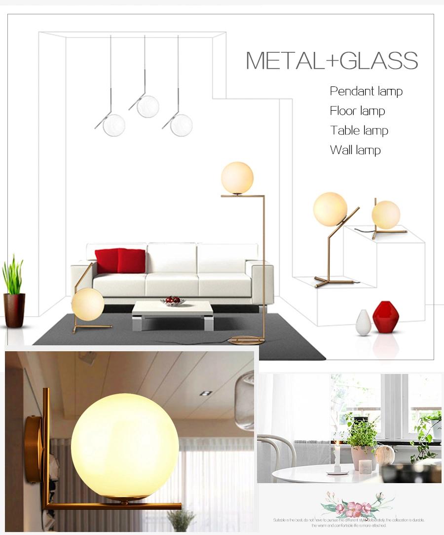 Wholesale Supplier Lighting Modern Gold Metal White Glass Table Lamps