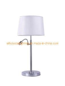 Metal Table Lamp with Fabric Shade (WHT-344)