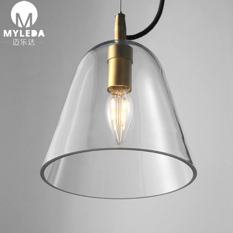 Hand Blown Glass Clear Glass Pendant Light Fixture