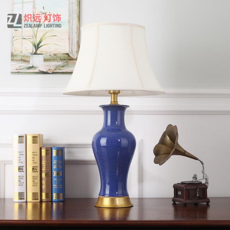 Chinese Ceramic Table Lamps Home Decor Blue Porcelain Light (TL8017)