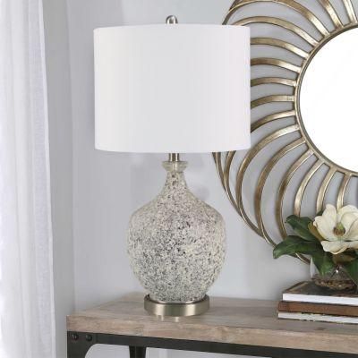 Wholesale Cheap Retro Table Lamp European Embossed Design Ceramic Bedside Lamp for Home Decor