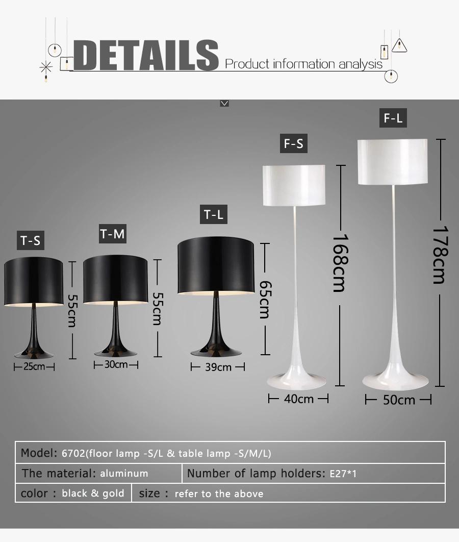 Simple Style Modern Aluminum Reading Table Lamp for Hotel Lighting