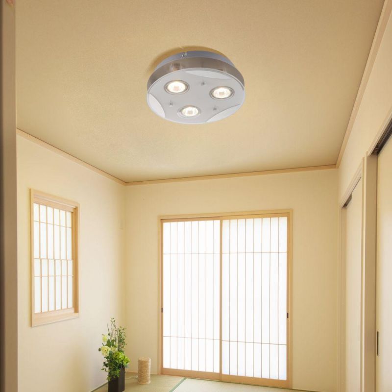 How Bright Glass Round Shade Ceiling GU10 Promotion Item for Home Living Room Ceiling Lamp