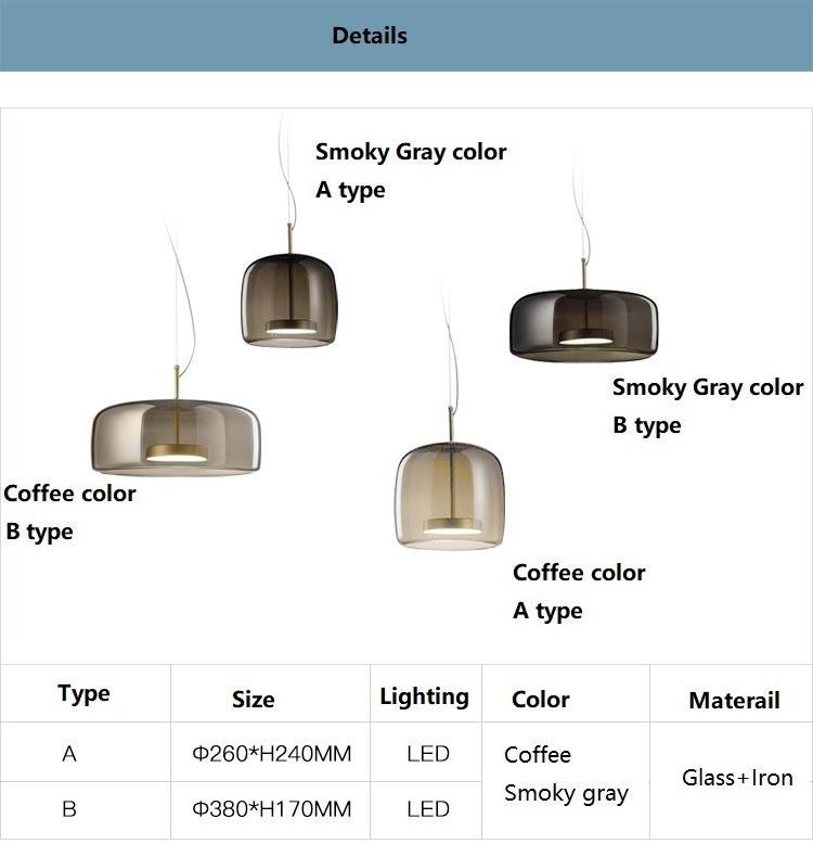 Modern Glass LED Pendant Lamp Home Decoration LED Lighting