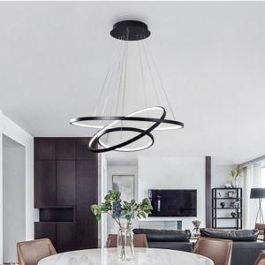 D=400mm+600mm+800mm 3 Rings Modern Circular LED Pendant Light