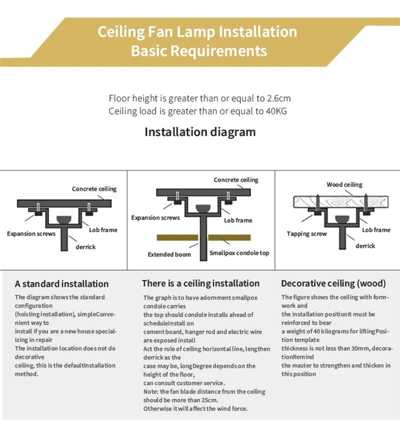 New Bedroom Lighting Simple Indoor Remote Control LED Ceiling Fan